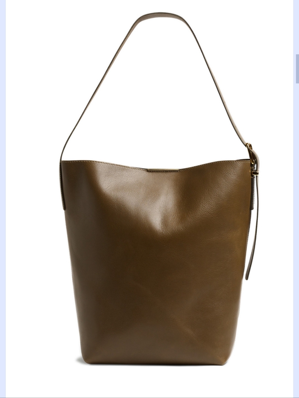 Madewell Essential Bucket Tote In Burnt Olive